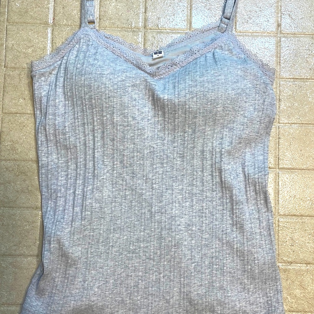 grey lace cami top